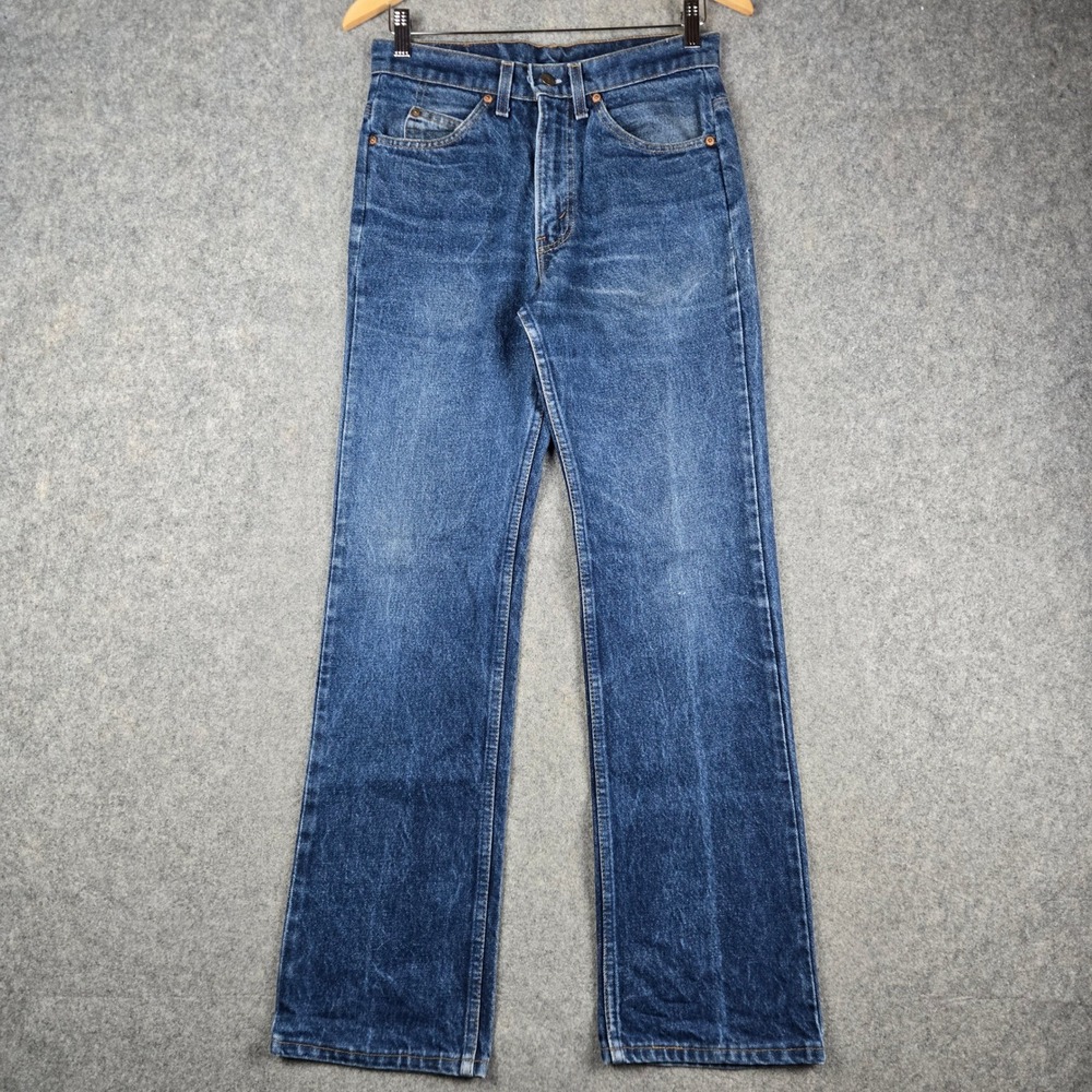 Vintage Levis 517 Orange Tab Jeans Mens 29x31 Blue Bootcut USA 80s Faded